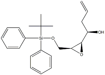 (2S,3R,4R)-1-[Diphenyl(tert-butyl)silyloxy]-2,3-epoxy-6-hepten-4-ol 구조식 이미지