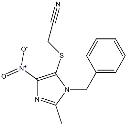 [(1-Benzyl-2-methyl-4-nitro-1H-imidazol-5-yl)thio]acetonitrile 구조식 이미지