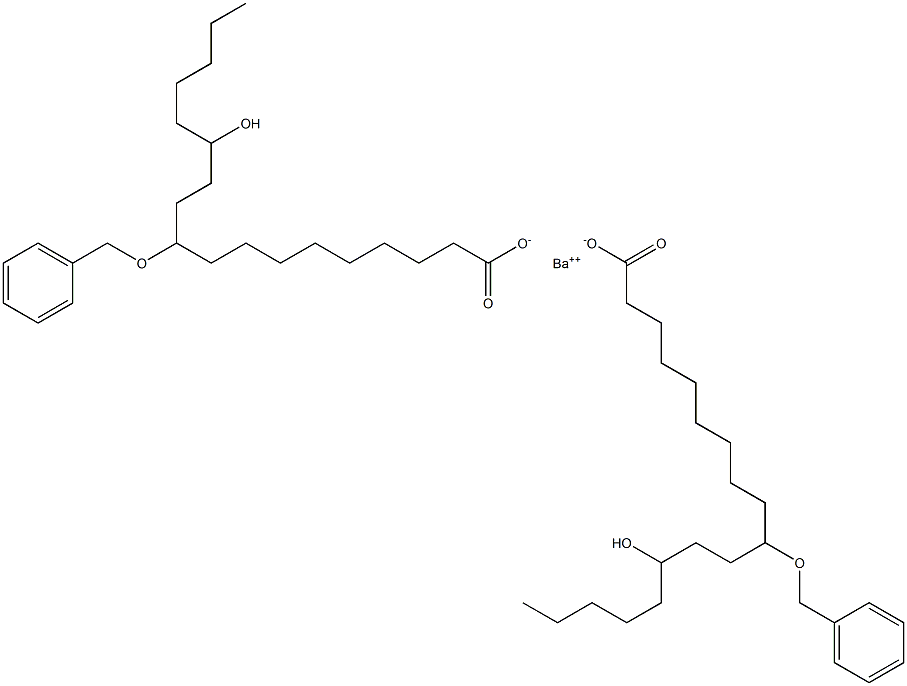 Bis(10-benzyloxy-13-hydroxystearic acid)barium salt Structure