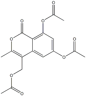 6,8-Diacetoxy-4-acetoxymethyl-3-methyl-1H-2-benzopyran-1-one 구조식 이미지