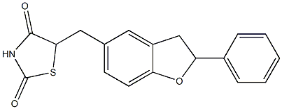 5-[2-Phenyl-2,3-dihydrobenzofuran-5-ylmethyl]thiazolidine-2,4-dione Structure