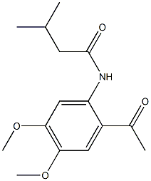 N-(2-Acetyl-4,5-dimethoxyphenyl)-3-methylbutanamide Structure