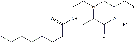 2-[N-(3-Hydroxypropyl)-N-[2-(octanoylamino)ethyl]amino]propionic acid potassium salt 구조식 이미지