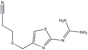 2-[4-(2-Cyanoethylthiomethyl)thiazol-2-yl]guanidine 구조식 이미지