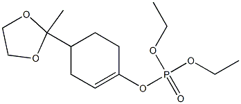 Phosphoric acid diethyl 4-(2-methyl-1,3-dioxolan-2-yl)-1-cyclohexenyl ester 구조식 이미지