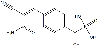 Hydroxy[4-(2-carbamoyl-2-cyanoethenyl)phenyl]methylphosphonic acid 구조식 이미지