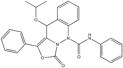 3-Phenyl-4-isopropoxy-9-phenylcarbamoyl-4,9-dihydro-9,9a-diaza-1H-naphtho[2,3-c]furan-1-one 구조식 이미지