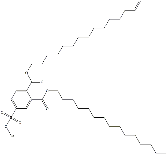 4-(Sodiosulfo)phthalic acid di(14-pentadecenyl) ester 구조식 이미지