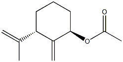 (1R,3S)-2-Methylene-3-isopropenylcyclohexanol acetate 구조식 이미지