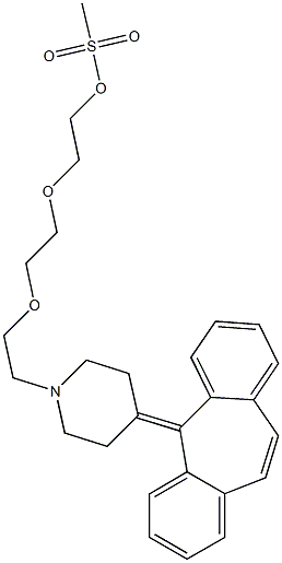 Methanesulfonic acid 2-[2-[2-[4-(5H-dibenzo[a,d]cyclohepten-5-ylidene)piperidino]ethoxy]ethoxy]ethyl ester Structure