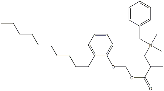 N,N-Dimethyl-N-benzyl-N-[2-[[(2-decylphenyloxy)methyl]oxycarbonyl]propyl]aminium 구조식 이미지