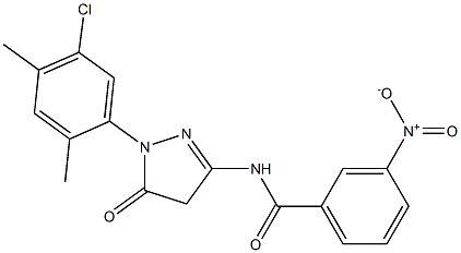 1-(5-Chloro-2,4-dimethylphenyl)-3-(3-nitrobenzoylamino)-5(4H)-pyrazolone Structure