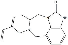 4,5,6,7-Tetrahydro-5-methyl-6-(2-methylene-3-butenyl)imidazo[4,5,1-jk][1,4]benzodiazepin-2(1H)-one 구조식 이미지