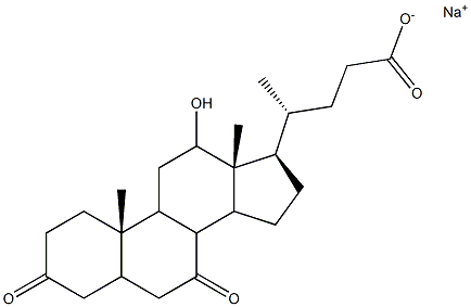 3,7-Dioxo-12-hydroxycholan-24-oic acid sodium salt 구조식 이미지