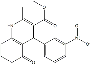 1,4,5,6,7,8-Hexahydro-2-methyl-4-(3-nitrophenyl)-5-oxoquinoline-3-carboxylic acid methyl ester 구조식 이미지