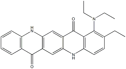1-(Diethylamino)-2-ethyl-5,12-dihydroquino[2,3-b]acridine-7,14-dione Structure