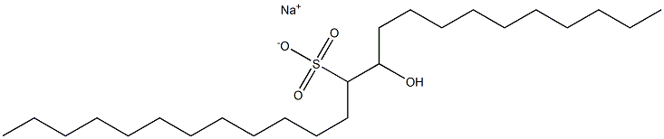 11-Hydroxytetracosane-12-sulfonic acid sodium salt 구조식 이미지