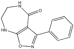 3-Phenyl-5,6,7,8-tetrahydro-4H-isoxazolo[5,4-e][1,4]diazepin-4-one Structure