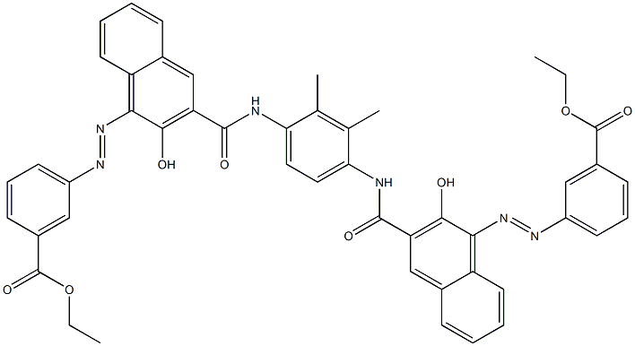 N,N'-(2,3-Dimethyl-1,4-phenylene)bis[4-[[3-(ethoxycarbonyl)phenyl]azo]-3-hydroxy-2-naphthalenecarboxamide] Structure