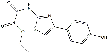 2-[[4-(4-Hydroxyphenyl)thiazol-2-yl]amino]-2-oxoacetic acid ethyl ester 구조식 이미지