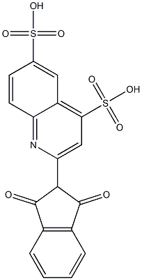 2-(1,3-Dioxoindan-2-yl)quinoline-4,6-disulfonic acid Structure