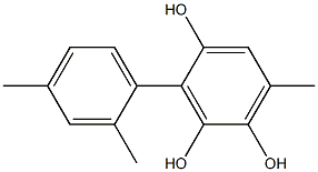 3-(2,4-Dimethylphenyl)-6-methylbenzene-1,2,4-triol 구조식 이미지
