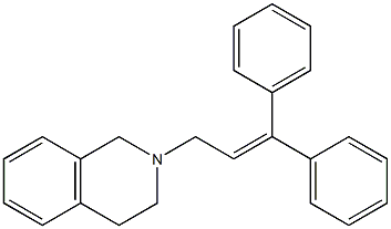 1,2,3,4-Tetrahydro-2-(3,3-diphenylallyl)isoquinoline Structure