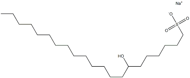 7-Hydroxyhenicosane-1-sulfonic acid sodium salt Structure