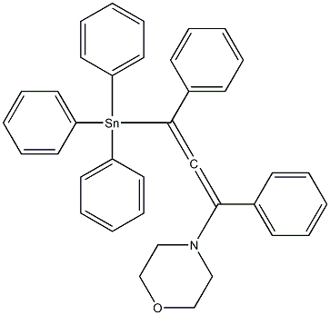 1-Morpholino-1,3-diphenyl-3-(triphenylstannyl)-1,2-propanediene Structure