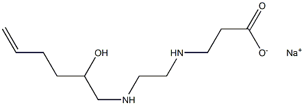 3-[N-[2-[N-(2-Hydroxy-5-hexenyl)amino]ethyl]amino]propionic acid sodium salt 구조식 이미지