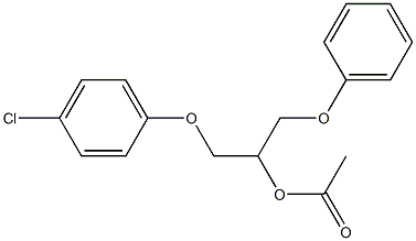 Acetic acid 1-(phenoxymethyl)-2-(4-chlorophenoxy)ethyl ester 구조식 이미지