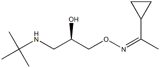 1-Cyclopropylethanone O-[(R)-3-(tert-butylamino)-2-hydroxypropyl]oxime 구조식 이미지