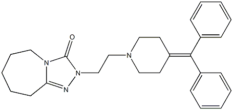 2-[2-[4-(Diphenylmethylene)-1-piperidinyl]ethyl]-6,7,8,9-tetrahydro-5H-1,2,4-triazolo[4,3-a]azepin-3(2H)-one 구조식 이미지