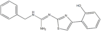 2-[[Amino(benzylamino)methylene]amino]-4-(2-hydroxyphenyl)thiazole 구조식 이미지