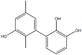 2',5'-Dimethyl-1,1'-biphenyl-2,3,3'-triol 구조식 이미지