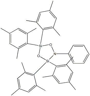 3,3,5,5-Tetramesityl-2-phenyl-1,4-dioxa-2-aza-3,5-disilacyclopentane Structure