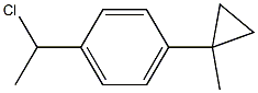 1-(1-Chloroethyl)-4-(1-methylcyclopropyl)benzene 구조식 이미지