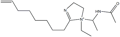 1-[1-(Acetylamino)ethyl]-1-ethyl-2-(7-octenyl)-2-imidazoline-1-ium Structure
