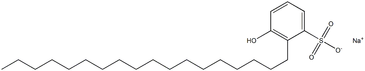 3-Hydroxy-2-octadecylbenzenesulfonic acid sodium salt Structure