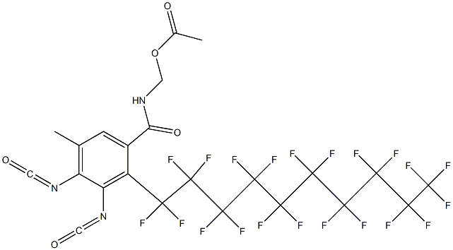 N-(Acetyloxymethyl)-2-(henicosafluorodecyl)-3,4-diisocyanato-5-methylbenzamide Structure