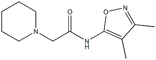 N-(3,4-Dimethyl-5-isoxazolyl)-1-piperidineacetamide Structure