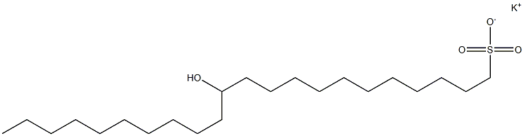 12-Hydroxydocosane-1-sulfonic acid potassium salt 구조식 이미지