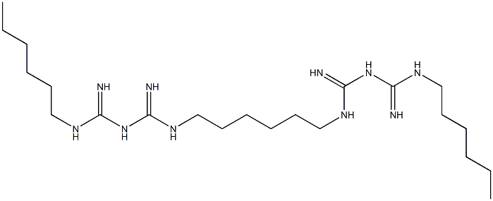 N,N''-Dihexyl-3,12-diimino-2,4,11,13-tetraazatetradecanediamidine Structure