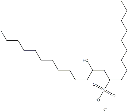 12-Hydroxytricosane-10-sulfonic acid potassium salt 구조식 이미지