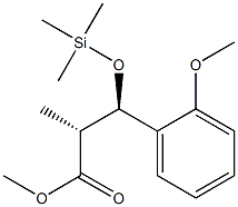 (2R,3R)-2-Methyl-3-trimethylsiloxy-3-(2-methoxyphenyl)propanoic acid methyl ester 구조식 이미지