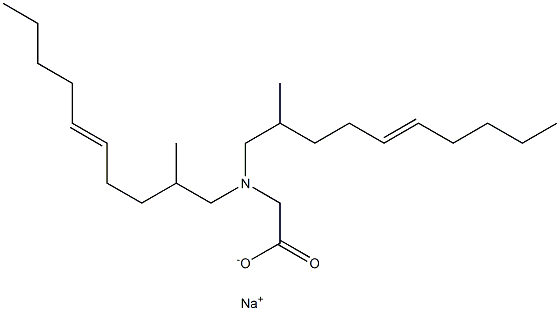 N,N-Bis(2-methyl-5-decenyl)aminoacetic acid sodium salt 구조식 이미지