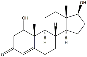 1-Hydroxytestosterone 구조식 이미지