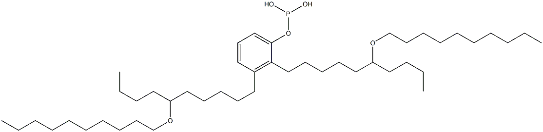 Phosphorous acid bis[6-(decyloxy)decyl]phenyl ester Structure