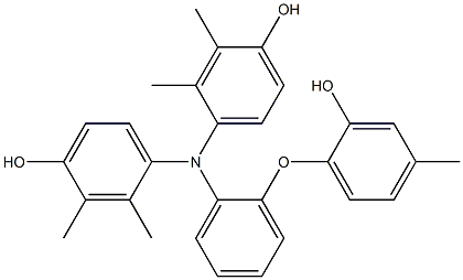 N,N-Bis(4-hydroxy-2,3-dimethylphenyl)-2-(2-hydroxy-4-methylphenoxy)benzenamine 구조식 이미지