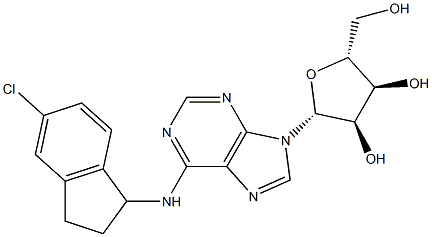 N-[[2,3-Dihydro-5-chloro-1H-inden]-1-yl]adenosine Structure